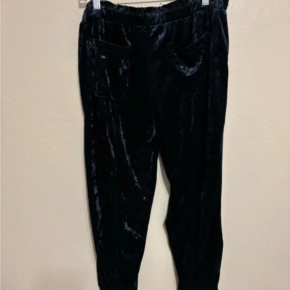 Jolt Green Crushed Velvet Jogger Pants | Size Large - Picture 8 of 8